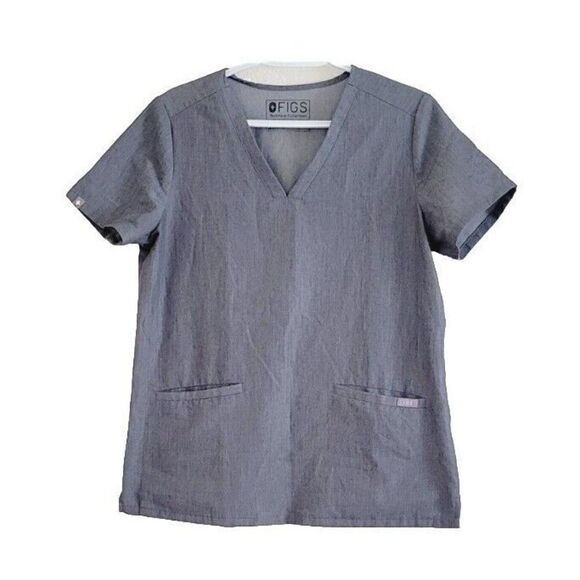 Figs Casma Scrub Top Three Pocket Short Sleeve Graphite Grey FW1100 Size Small - Picture 2 of 10